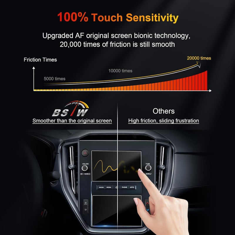 BSTW for Subaru STARLINK Dual 7" Screen Protector for Subaru Outback/Legacy/WRX/Impreza/Crosstrek/Forester Base Dual 7" Display 9H Tempered Glass Protective Film - Image 5
